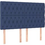  Posteljni okvir z vzglavjem moder 140x200 cm blago, (20906259) | Shoptok.si