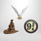HARRY POTTER KOMPLET 3 BOŽIČNIH OKRASKOV - KLOBUK ZA RAZVRŠČANJE, ANDEN 9 3/4 IN HEDWIG, (21241460) Cene