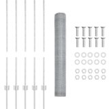  Ograjne stebre 10 kosov U-kanal 100 cm Galvanizirano jeklo, Šesterokotna ograja 1x10 m Galvanizirano jeklo | Shoptok.si