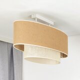  Duolla - Plafonski luster DOUBLE OVAL YUTE 2xE27/15W/230V braon/krem | Eponuda.com