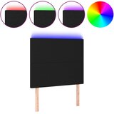  LED uzglavlje crno 100x5x118/128 cm od tkanine | shoptok.hr