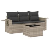  4-dijelni set vrtnih sofa s jastucima svijetlosivi poliratan | shoptok.hr