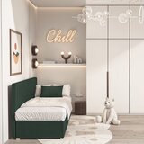 Ghado Tamno zeleni dječji krevet s prostorom za odlaganje i madracem 90x200 cm Chill - | shoptok.hr