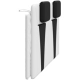  Jastuk za uzglavlje Viana bijelo-crni 160 cm od umjetne kože | shoptok.hr