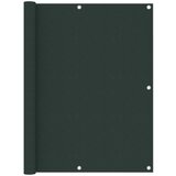 vidaXL Balkonsko platno temno zeleno 120x500 cm oksford blago Cene