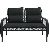  4-dijelni set vrtnih sofa od poliratana s jastucima crni | shoptok.hr