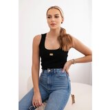 Kesi Striped blouse with black metal plate | shoptok.hr