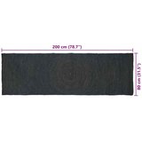  Tepisi za područja Tamnosiva 80 x 200 cm Juta | shoptok.hr