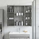  Kupaonski ormar s ogledalom Siva Sonoma 70 x 14,5 x 70 cm | shoptok.hr