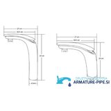  Bela elegantna kopalniška armatura | pipa EYN KAB6116 - 24 cm<span> - </span>24 cm Cijene