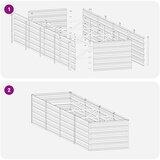  Povišeni vrtni krevet Antracit 320 x 80 x 55 cm | shoptok.hr