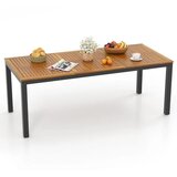  Vrtna miza iz akacijevega lesa, jedilna miza za 8 oseb, vrtna miza dim. 200 x 90 x 75 cm | Shoptok.si