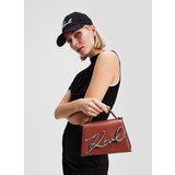 Karl Lagerfeld Torba za čez ramo rjasto rdeča / srebrna | Shoptok.si