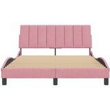  Posteljni okvir z vzglavjem roza 140x190 cm žamet, (21081785) Slike