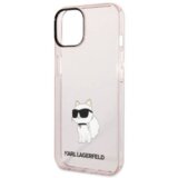 Karl Lagerfeld KLHCP14SHNCHTCP zaščita ovitek za iphone 14 prozorno roza - iml nft choupette logo | Shoptok.si