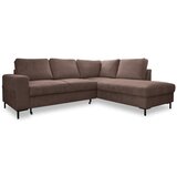 Miuform Smeđa sklopiva kutna garnitura od samta (s desnim kutom) Lofty Lilly – | shoptok.hr