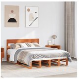 vidaXL Okvir kreveta bez madraca voštano smeđi 120x190 cm od borovine | shoptok.hr