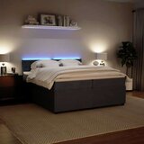  Krevet s oprugama i madracem tamnosivi 200x200 cm baršunasti | shoptok.hr