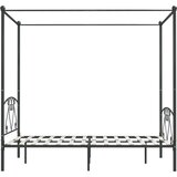  Okvir za krevet s nadstrešnicom sivi metalni 160 x 200 cm | shoptok.hr