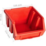  32-dijelni set kutija za pohranu sa zidnim pločama crveno-crni | shoptok.hr