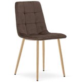 KARA stolica - tamnosmeđi baršun / noge od hrasta x 1 | shoptok.hr