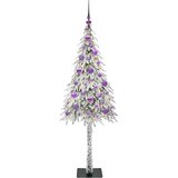 vidaXL Božićno drvce s 150 LED svjetlima Bijelo 150 cm PE i čelik | shoptok.hr