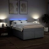  Krevet box spring s madracem svjetlosivi 140x200 cm od tkanine | shoptok.hr