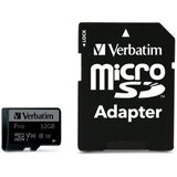 Verbatim memorijska kartica PRO Micro SDHC 32GB, U3, A2, V30, Class 10 Card + adapter | shoptok.hr