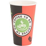  Papirnate šalice za kavu 1000 kom 16 oz 400 ml crvene i crne | shoptok.hr