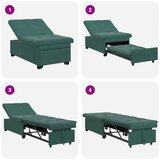  Krevet na razvlačenje Tamnozelena 194 x 67 x 82 cm Baršun | shoptok.hr