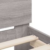  Posteljni okvir z vzglavjem siva sonoma 135x190 cm inž. les, (20978761) | Shoptok.si