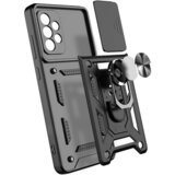 Onasi Silikonski ovitek Armor Ring z zaščito kamere za Samsung Galaxy A53 - črn | Shoptok.si