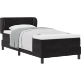 vidaXL Box Spring postelja z vzmetnico Črna 90x200 cm Žamet | Shoptok.si