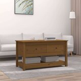  Klubska mizica medeno rjava 102x49x55 cm trdna borovina, (20714341) Cene