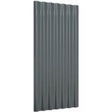 Krovni paneli 12 kom pocinčani čelik antracit 80x36 cm | shoptok.hr