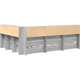 Krevet s policama s uzglavljem Sivi hrast sonoma 160 x 200 cm | Eponuda.com