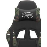  Igraća stolica s osloncem za noge crno-maskirna od umjetne kože | shoptok.hr