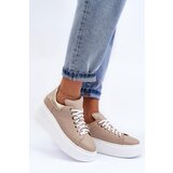Boto Women's Leather Platform Sport Shoes Beige Lemar 10150 | Shoptok.si