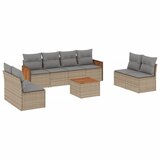  9-dijelni set vrtnih sofa s jastucima bež od poliratana | shoptok.hr