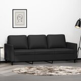 vidaXL Kavč trosed črn 180 cm umetno usnje Cene