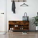 vidaXL Klop za čevlje dimljen hrast 102x35x55 cm inženirski les | Shoptok.si