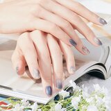 OHORA Semi Cured Gel Nail Strips N Gleam Blue nalepke za nohte odtenek ND-079-J 1 kos | Shoptok.si