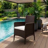 Multi Garden vrtna fotelja s jastukom za balkon, terasu, smeđa | shoptok.hr