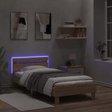  Okvir kreveta s uzglavljem LED boja hrasta sonome 100 x 200 cm | shoptok.hr