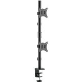Gembird MA-D2-02 Nastavljiv navpični namizni nosilec za 2 zaslona 17”-32” črn, (5000115308) | Shoptok.si