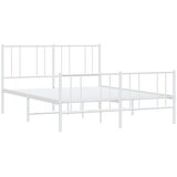  Metalni okvir kreveta uzglavlje i podnožje bijeli 160x200 cm | Eponuda.ba