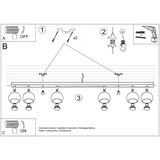 Sollux SL.0442 - Plafonsko rasvetno telo OCULARE 6xGU10/10W/230V | Eponuda.com