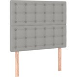  Okvir za krevet s uzglavljem svjetlosivi 90x190 cm od tkanine | shoptok.hr