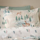 Catherine Lansfield Flanelska posteljina za krevet za jednu osobu u prirodnoj boji 135x200 cm Brushed Christmas Deer &amp;ndash; Slike