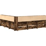  Krevet s policom Dimljeni hrast 180x200 cm Inženjersko drvo | shoptok.hr